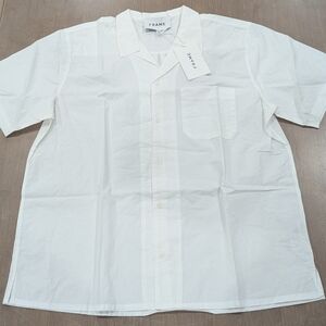 Mens FRAME Cotton SS Button Up Camp Shirt Milk US 2XL